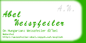 abel weiszfeiler business card